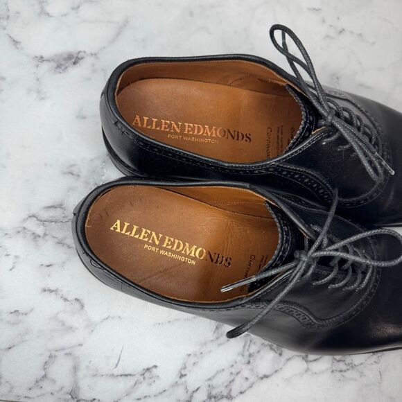 Allen Edmonds Black Cornwallis Oxford Dress Shoes 10.5 - Picture 5 of 9